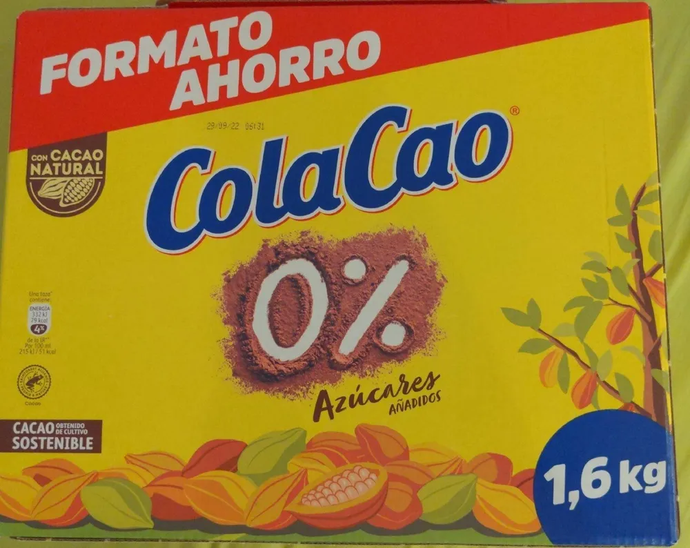 ColaCao 0% azúcares añadidos
