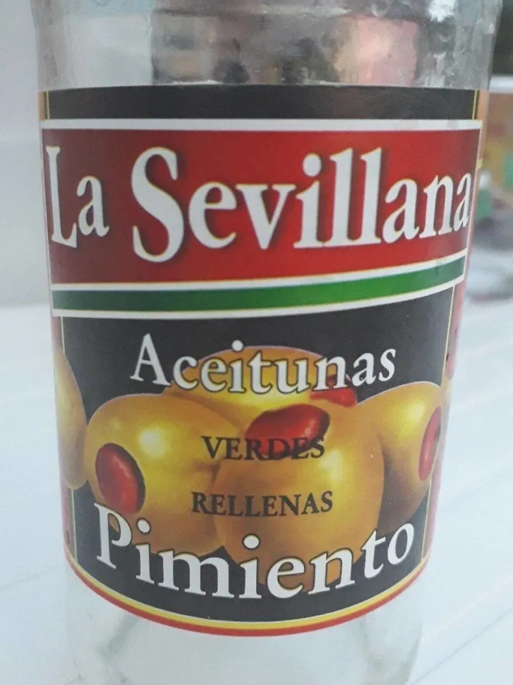 Aceitunas verdes rellenas pimiento