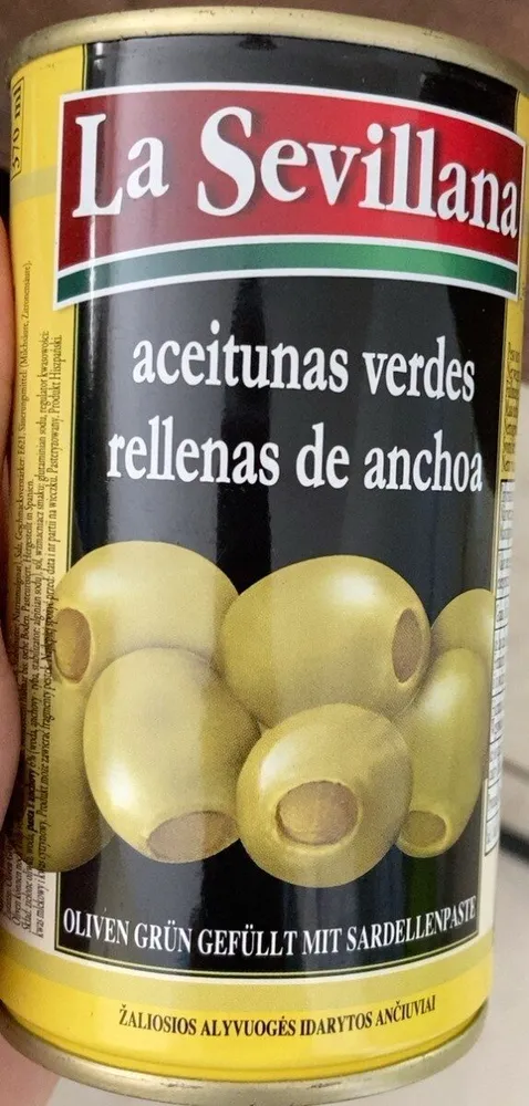 Aceitunas verdes rellenas de anchoa