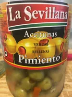 Aceitunas Verdes Rellenas De Pimiento La Sevillana