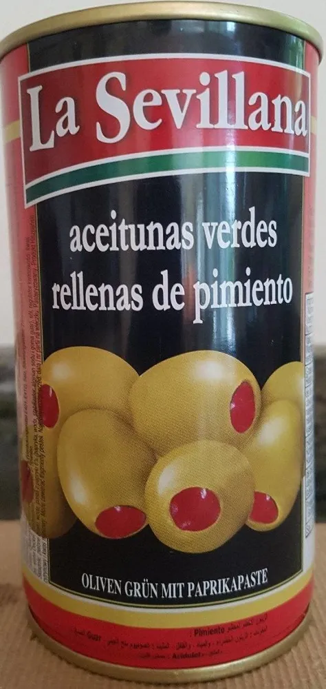Olives denoyautées fourrées aux poivrons