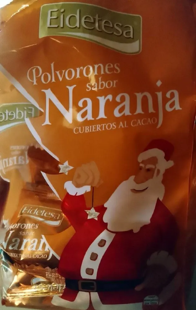 Polvorones sabor Naranja cubiertos de cacao