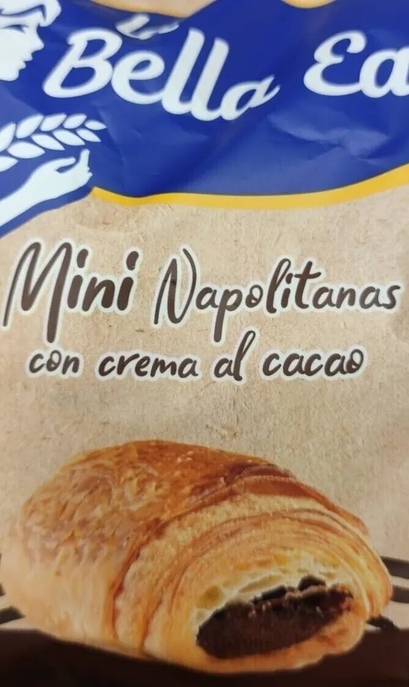 Mini Napolitanas con crema al cacao
