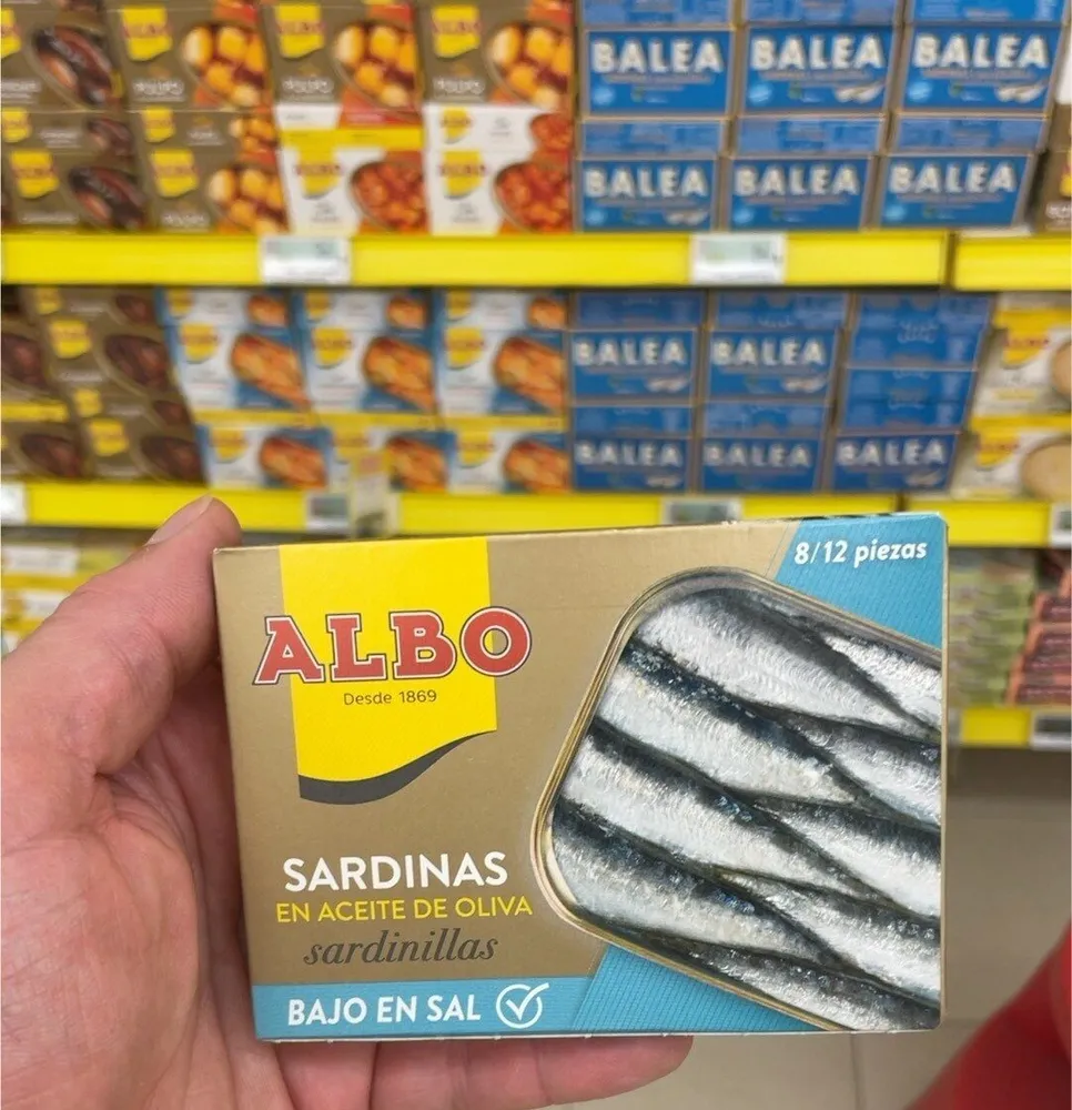 Sardinas en aceite de oliva bajo en sal