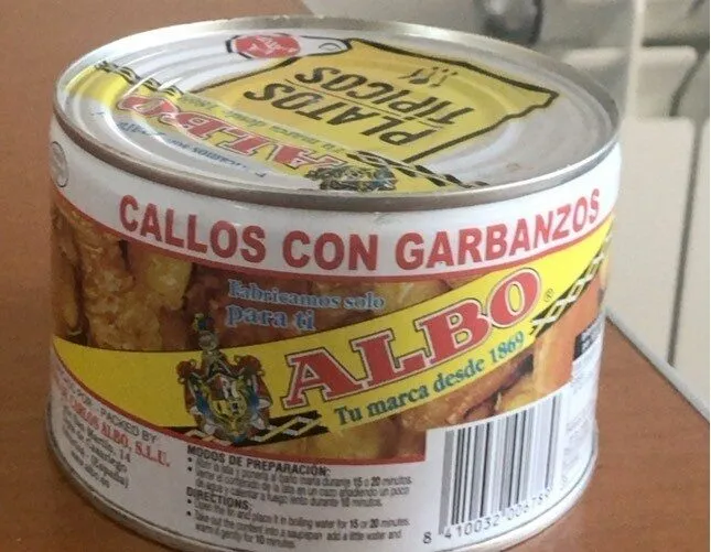 Callos con garbanzos