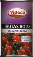 Mezcla de frutas rojas en zumo de uva "Videca"