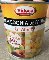 Macedonia de frutas en almíbar