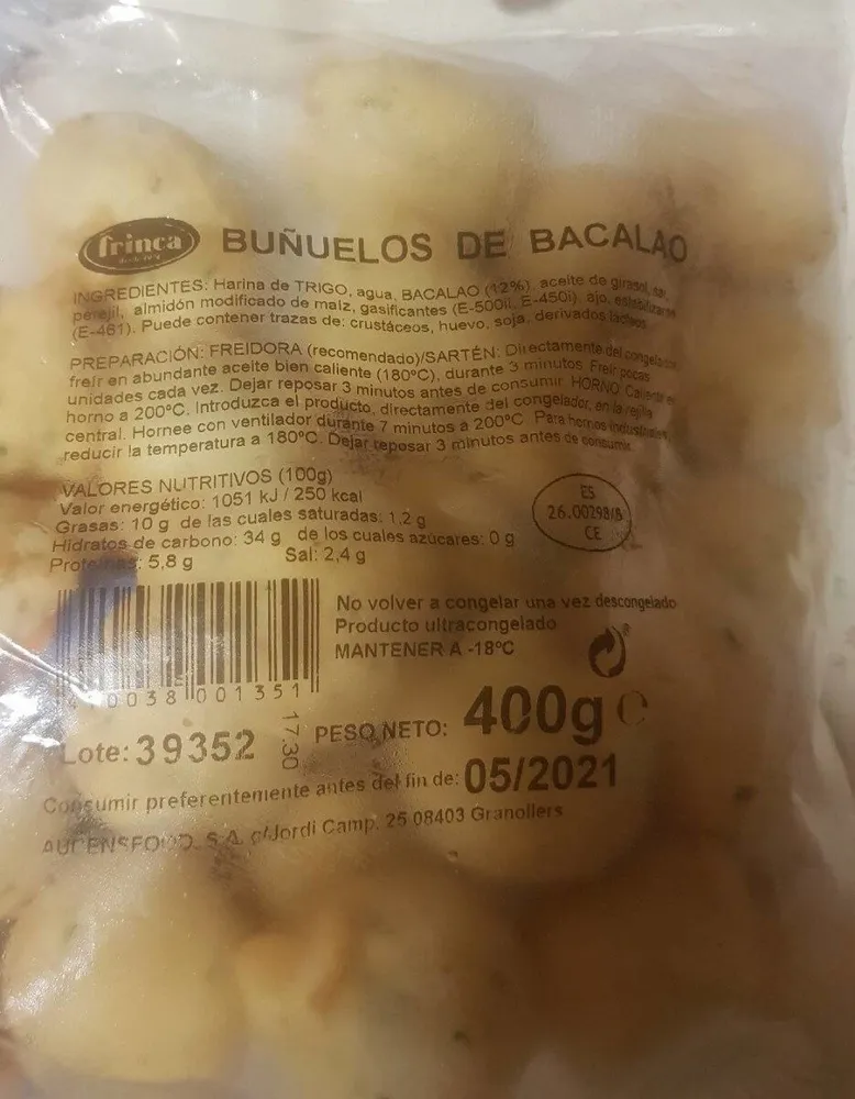 frica buñuelos de bacalao