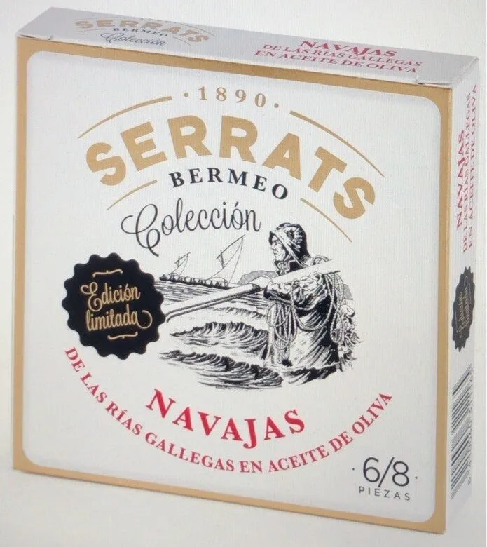 Navajas de las Rías Gallegas en aceite de oliva