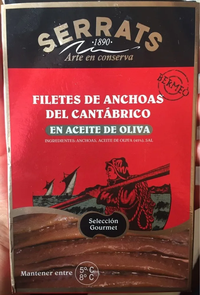 Filetes de anchoas del Cantábrico