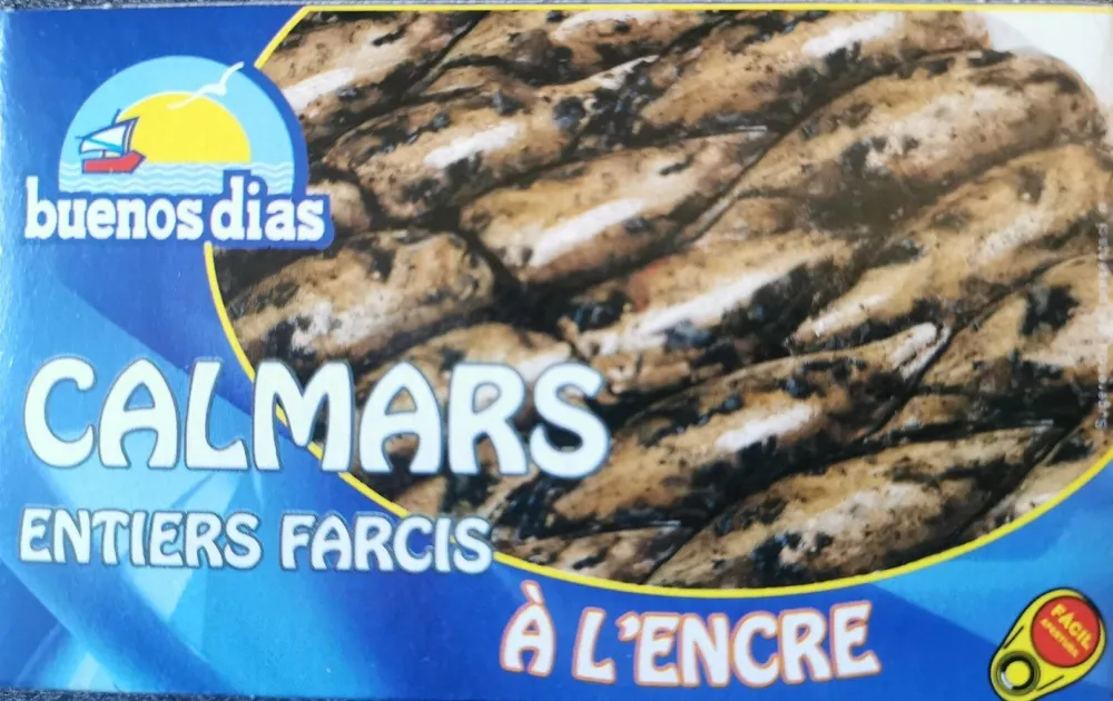 Calmars entiers farcis à l'encre