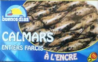 Calmars entiers farcis à l'encre