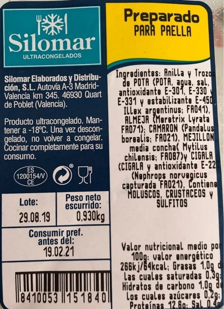 Preparado para paella