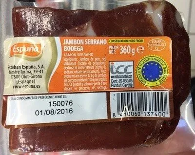 Jambon Serrano Bodega