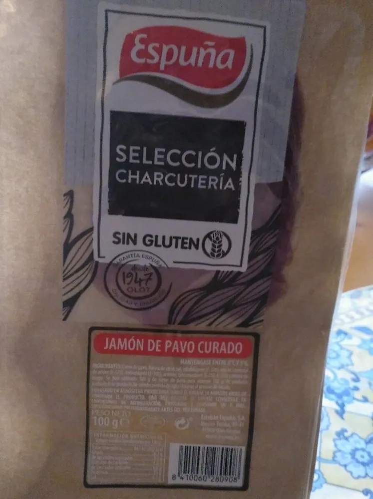 Jamón de pavo curado