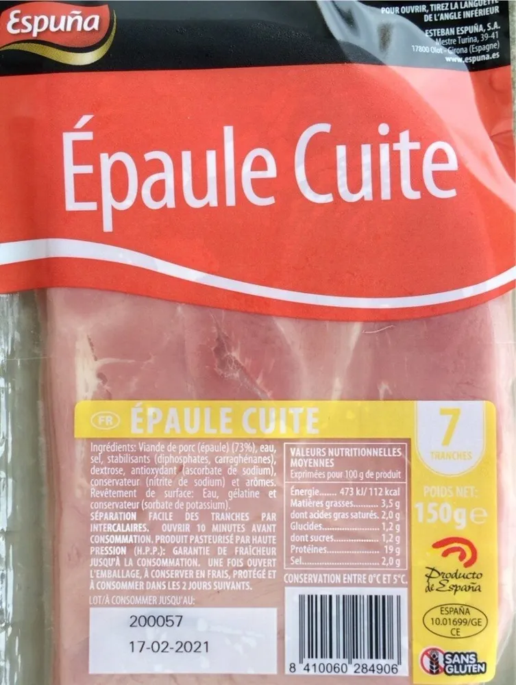 Epaule cuite