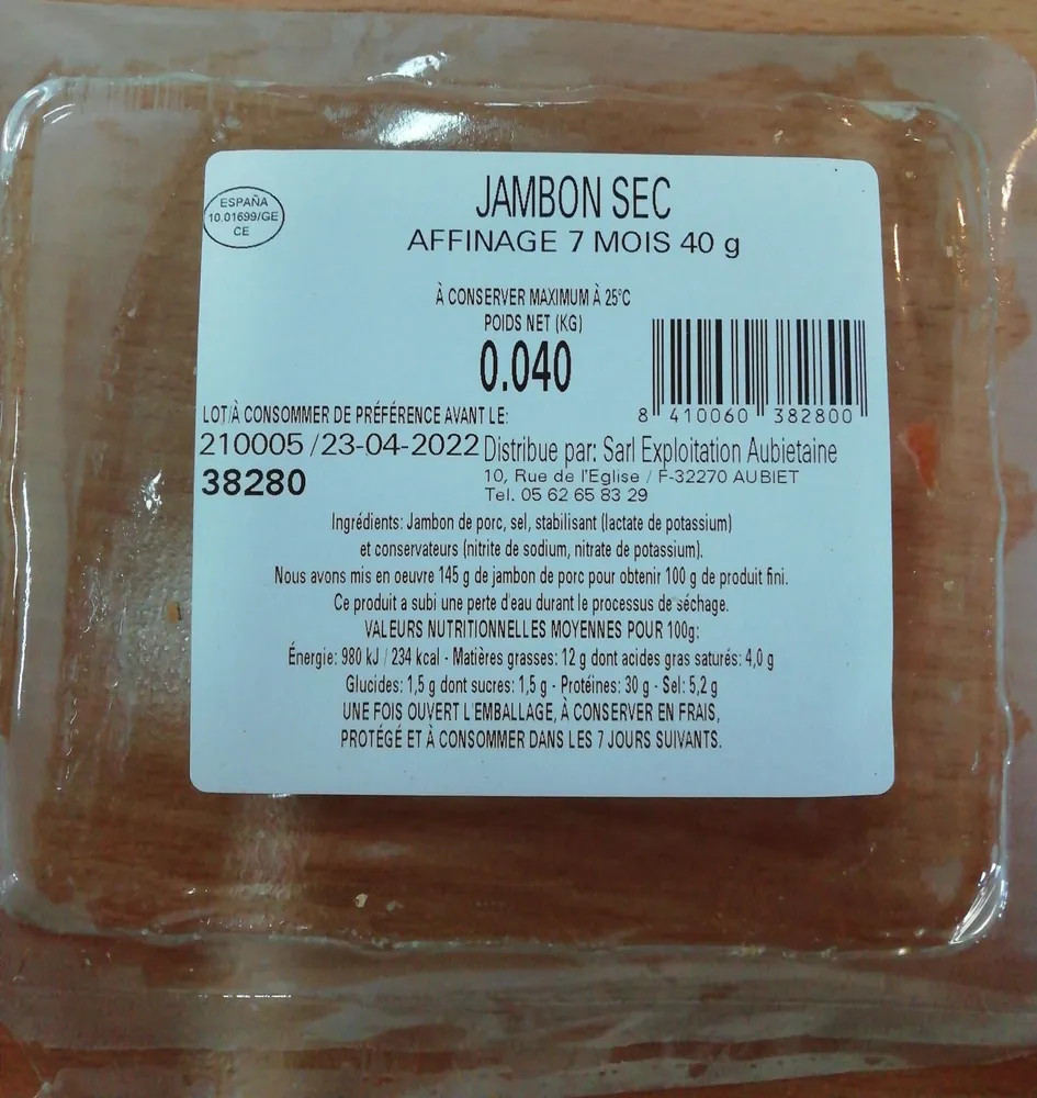 Jambon sec