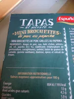 Tapas Brochette De porc au paprika