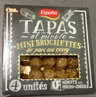 Tapas al minuto Mini brochettes de porc au curry