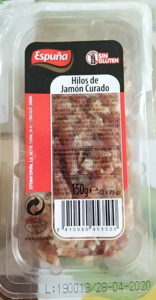 Hilos de jamón curado