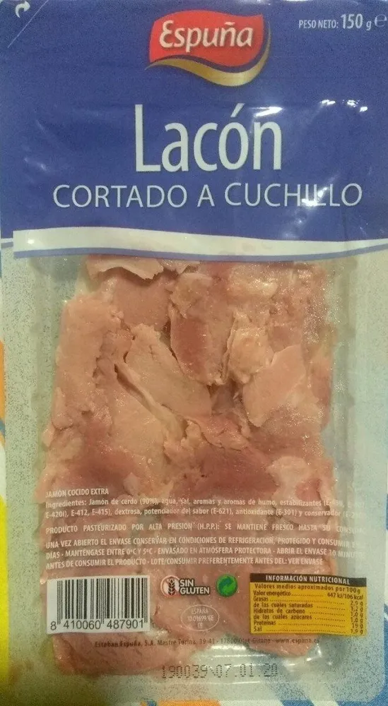 Lacón cortado a cuchillo