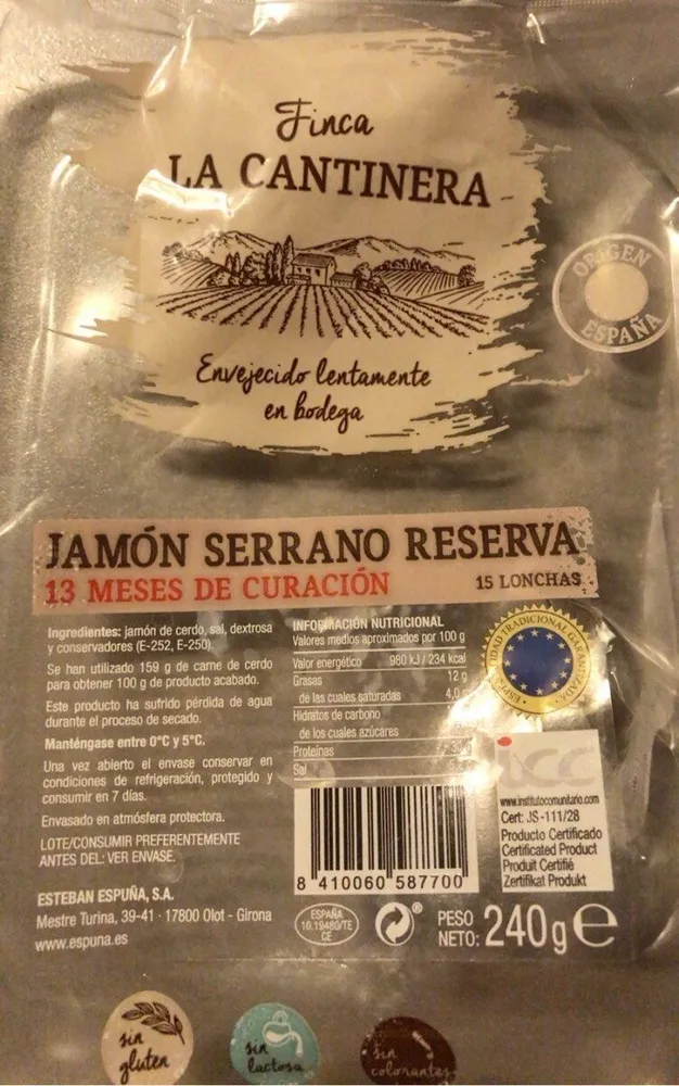 Jamon serrano reserva