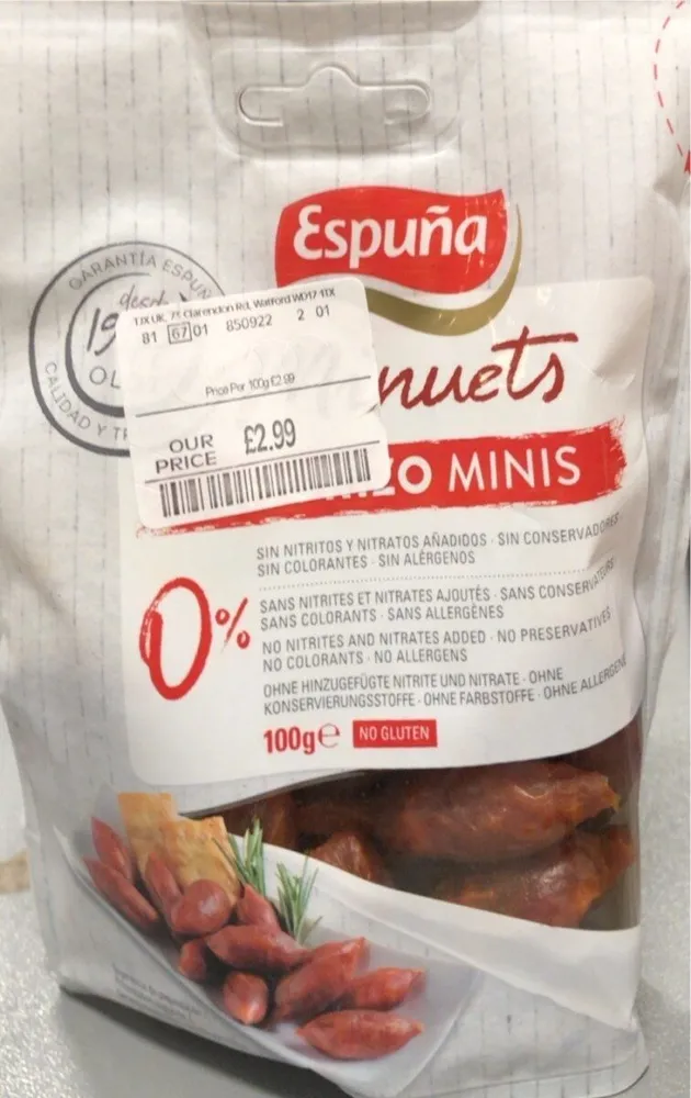 Minuets chorizo