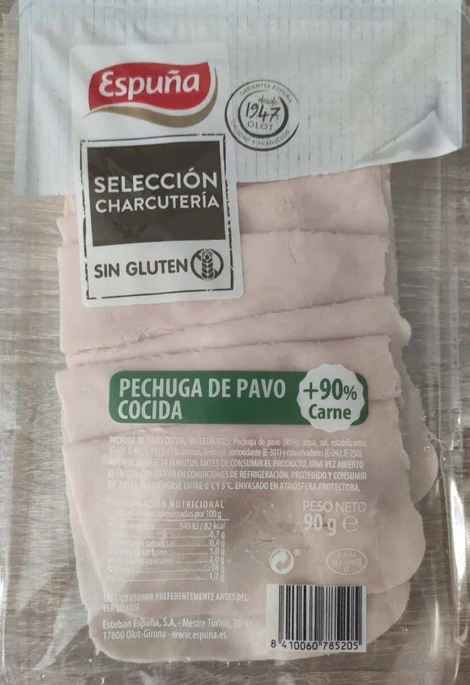 Pechuga de pavo cocida
