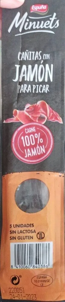 Minuets Cañitas con jamón para picar
