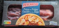 Patas de pulpo cocido en su jugo