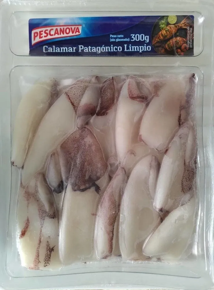 Calamar patagónico limpio