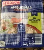 Anguriñas con gambas (sin glutamato)