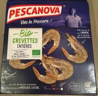 Crevettes entières crues congelées
