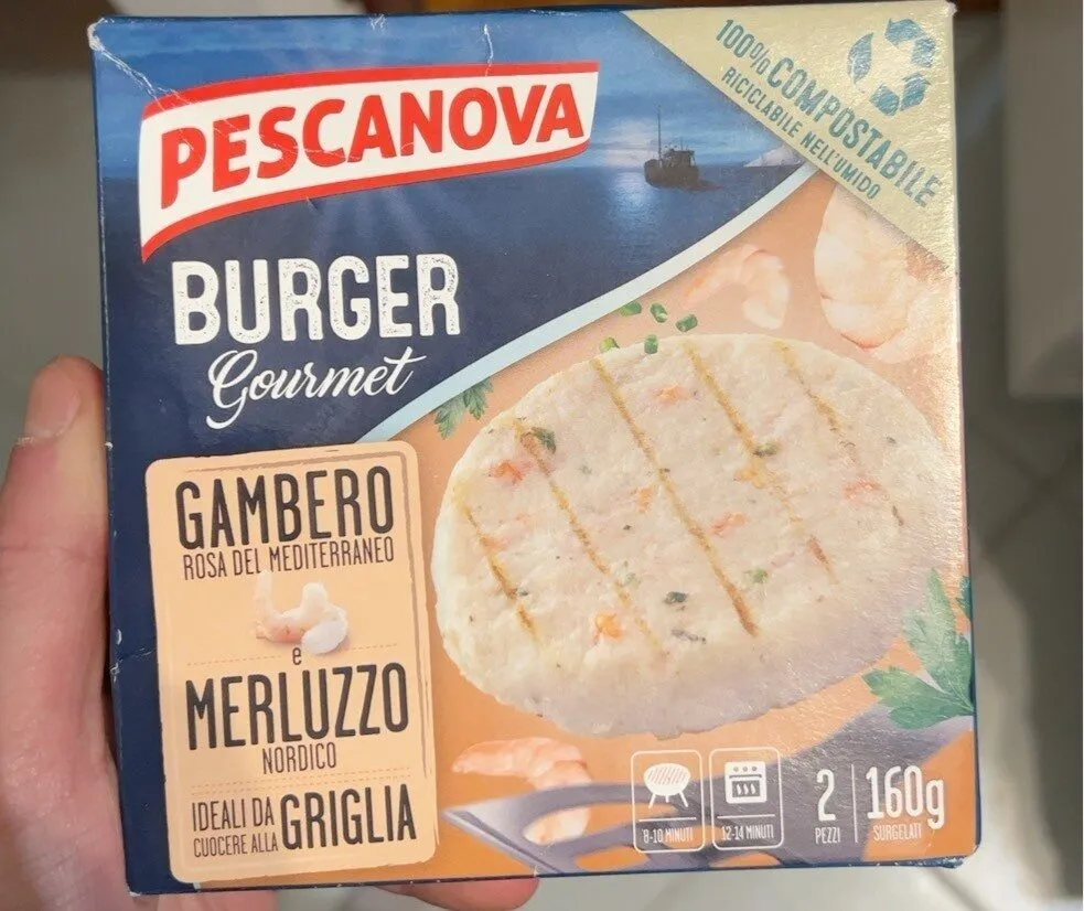 Burger Gourmet - Gambero mediterraneo e merluzzo nordico
