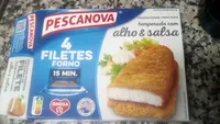 Pescada panada em forma de filete