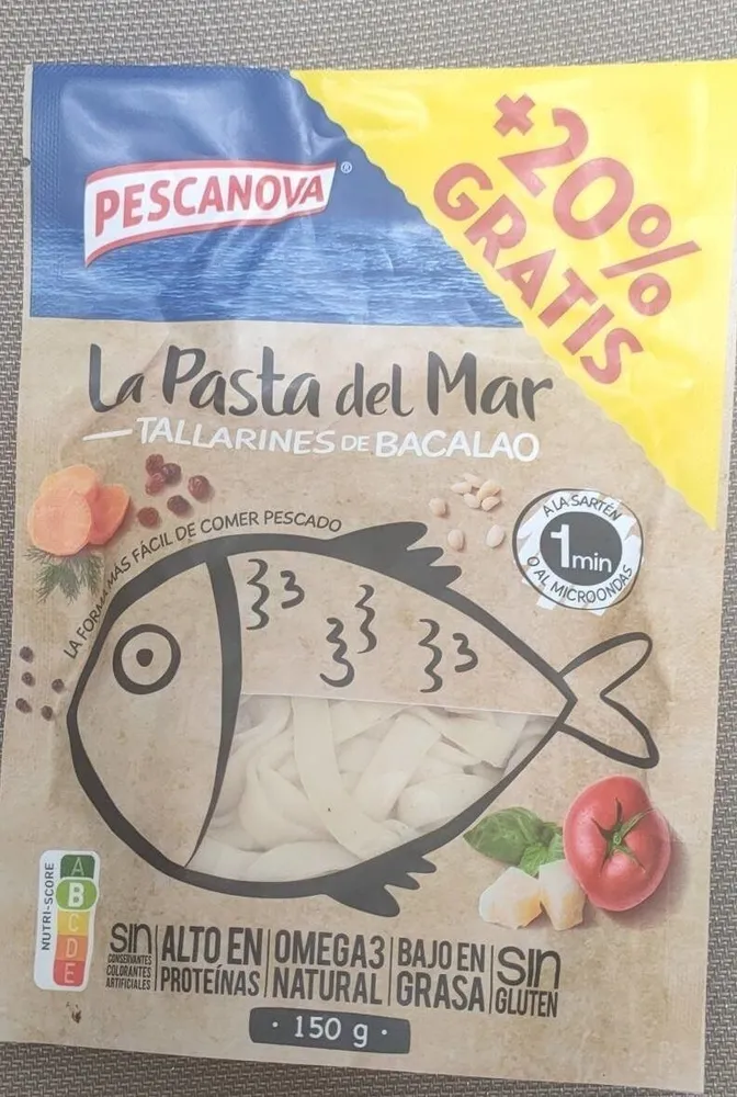 Tallarines de bacalao