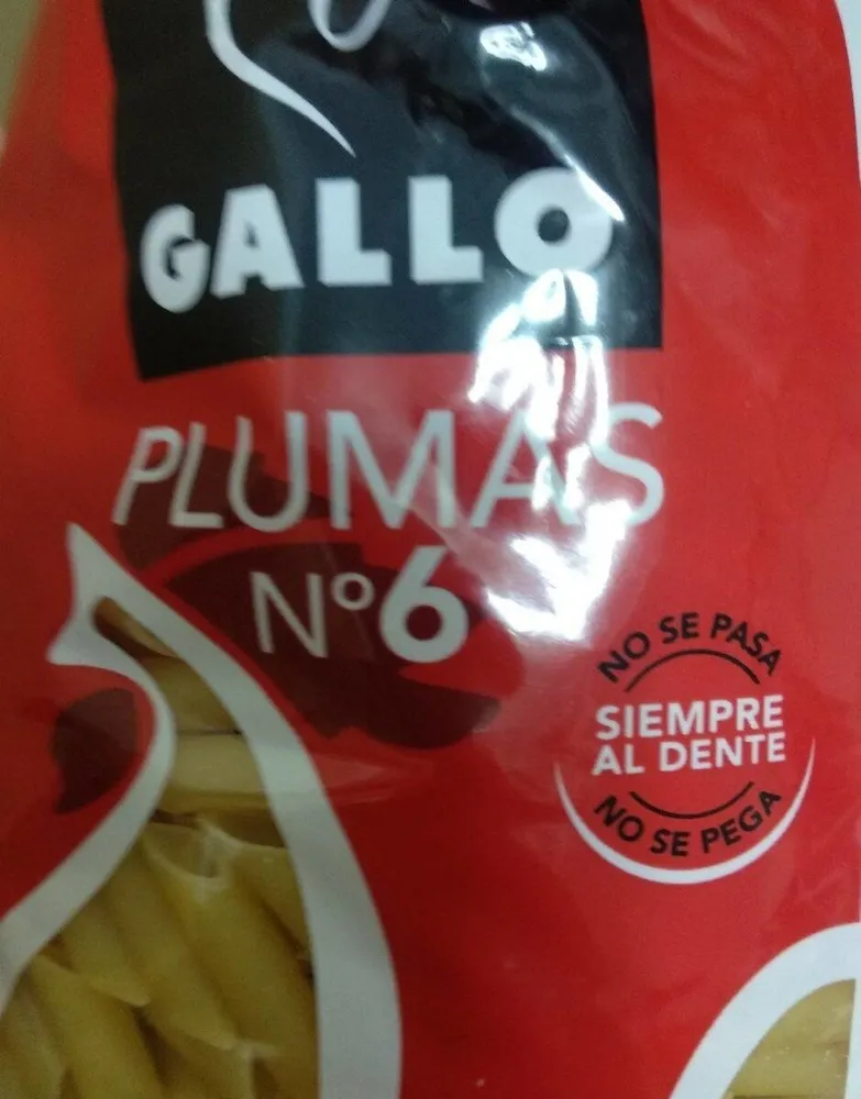 Macarrones plumas N°6
