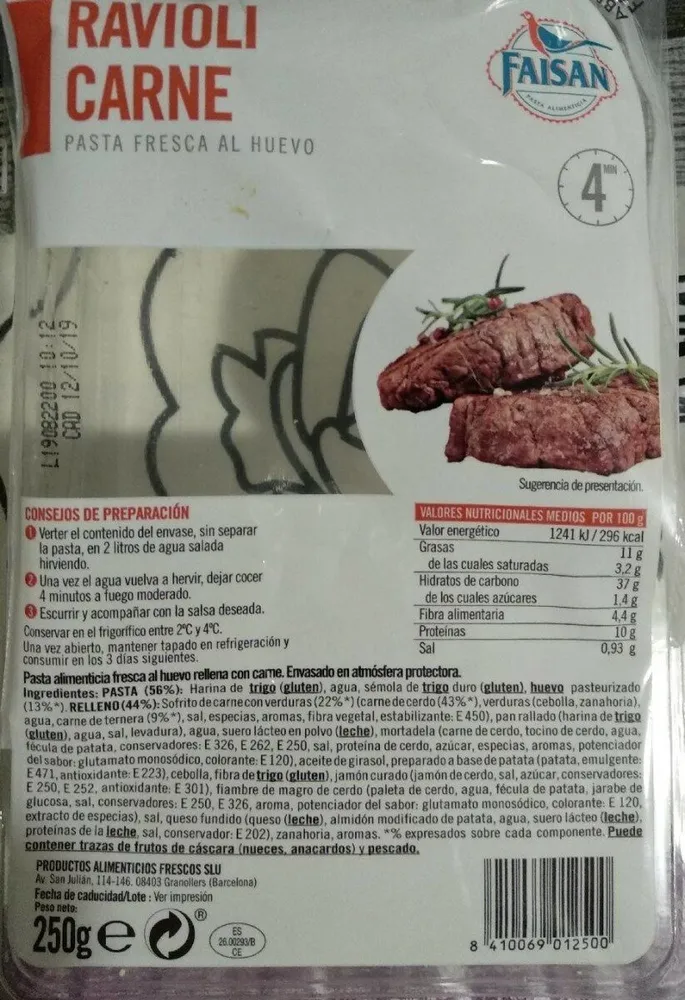 Ravioli carne