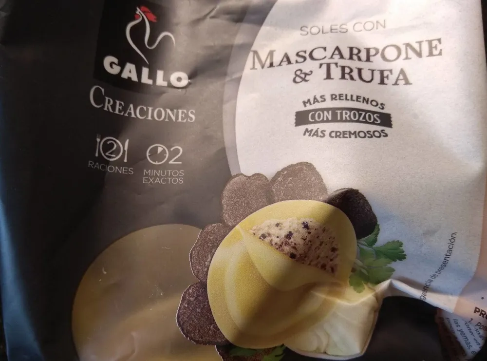 Soles con mascarpone y trufa