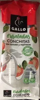 Ensaladas conchitas con tomate y espinacas