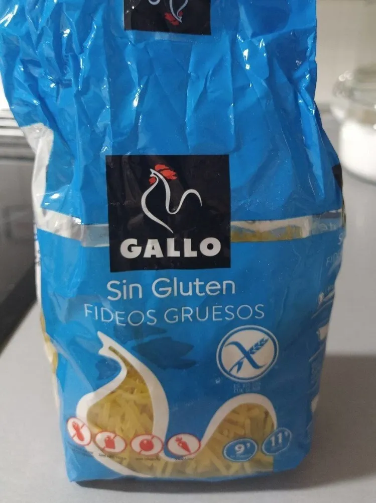 Fideos gruesos sin gluten