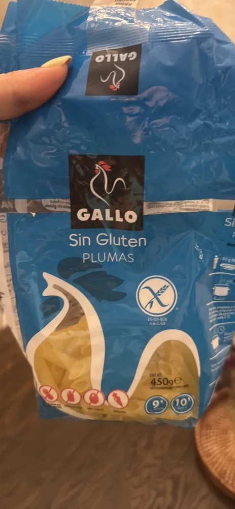 Plumas sin gluten