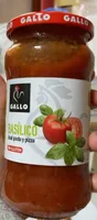 Salsa pasteurizada a base de tomate con albahaca