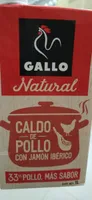 Caldo natural de pollo con jamón