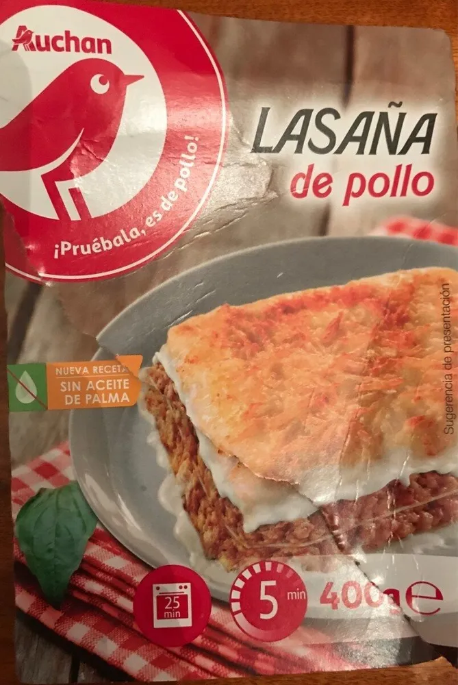Lasaña de pollo