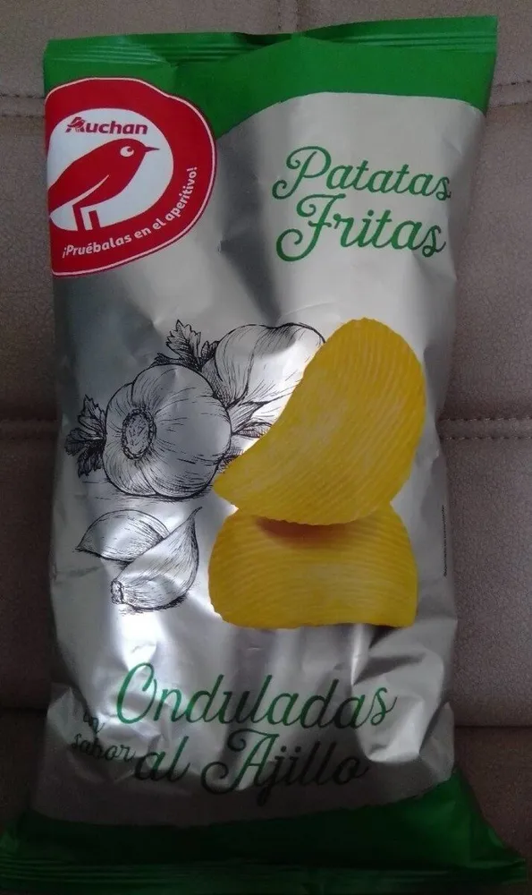 Patatas onduladas con sabor al ajillo