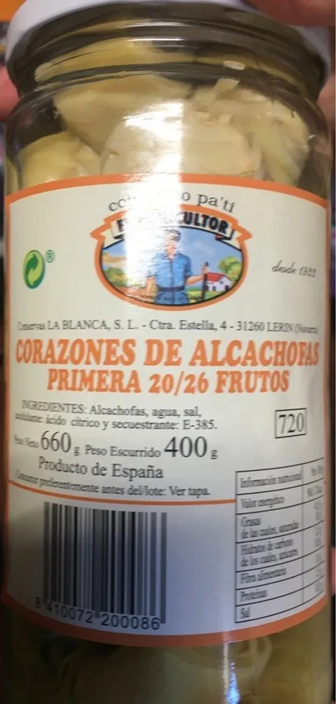 Corazones de alcachofas