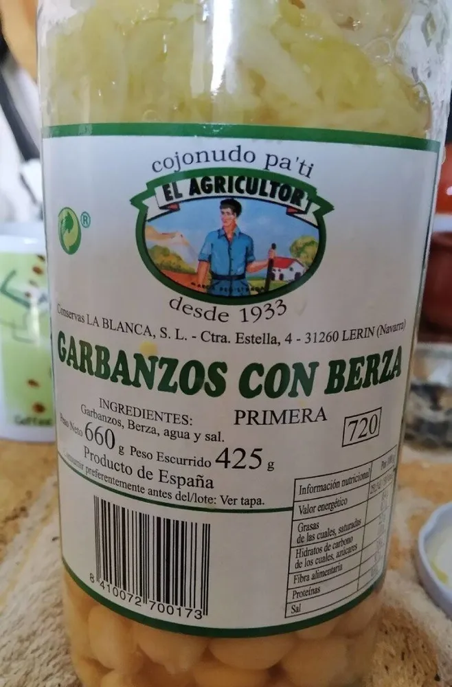 Garbanzos con berza