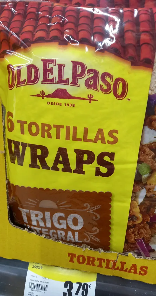 6 tortillas wraps de trigo integral