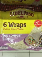 6 wraps extra moelleux blé complet